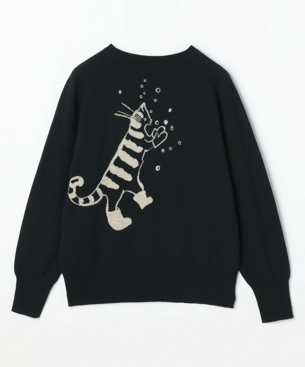 LOISIR 【アーティストコラボ】LOISIR×TORANEKOBONBONインターシャニットプルオーバー ブラック
