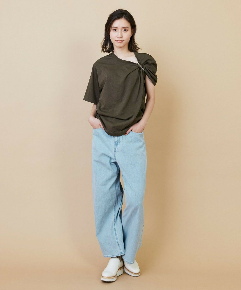 L'EQUIPE raspail × L'EQUIPE ピン付きデザインカットソー カーキ