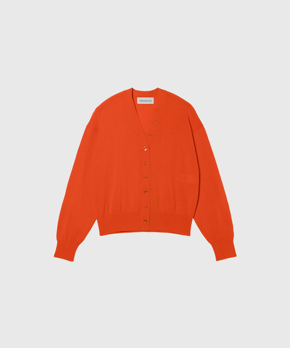 DÉPAREILLÉ ICE COTTON CARDIGAN / アイスコットンカーディガン オレンジ