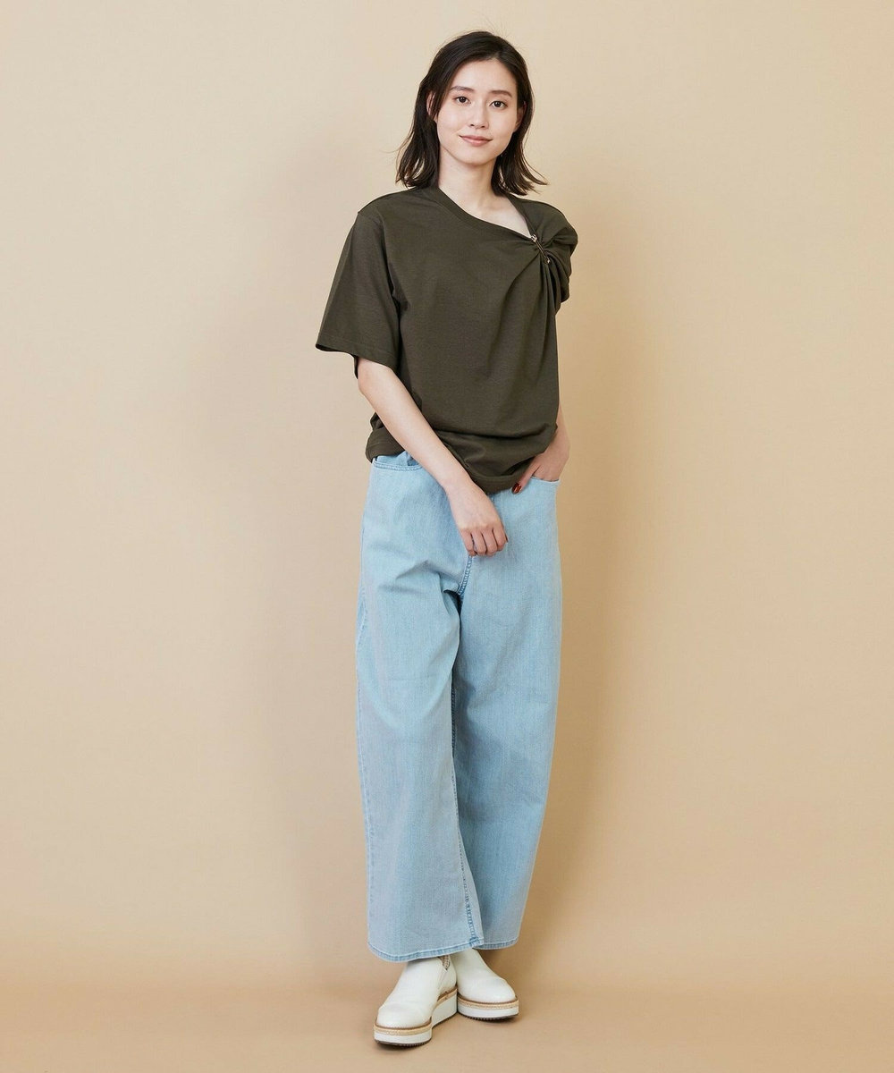 L'EQUIPE raspail × L'EQUIPE ピン付きデザインカットソー カーキ