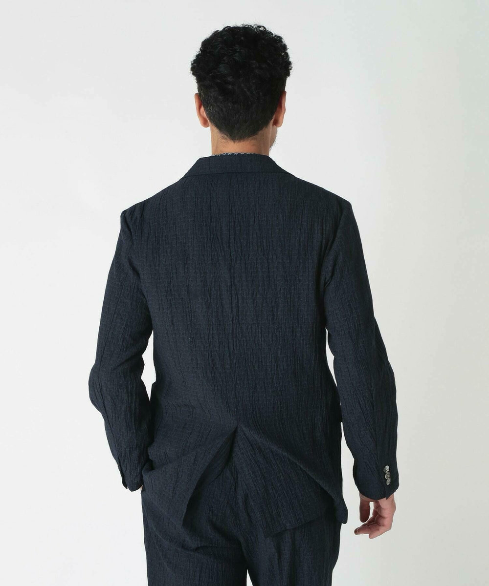 MEN'S BIGI 楊柳ジオメトリックプリントジャケット ネイビー