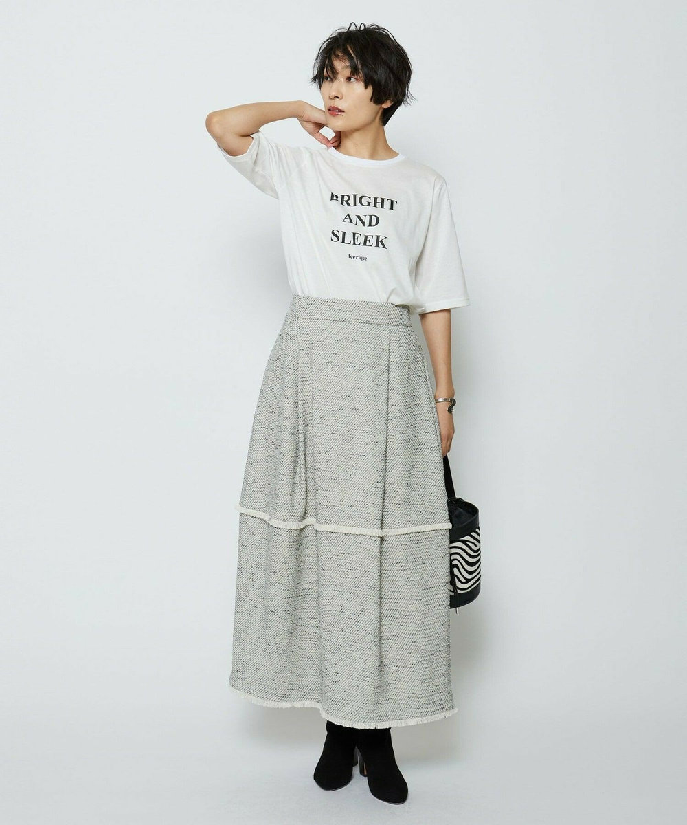 feerique コットン天竺Tシャツ オフホワイト