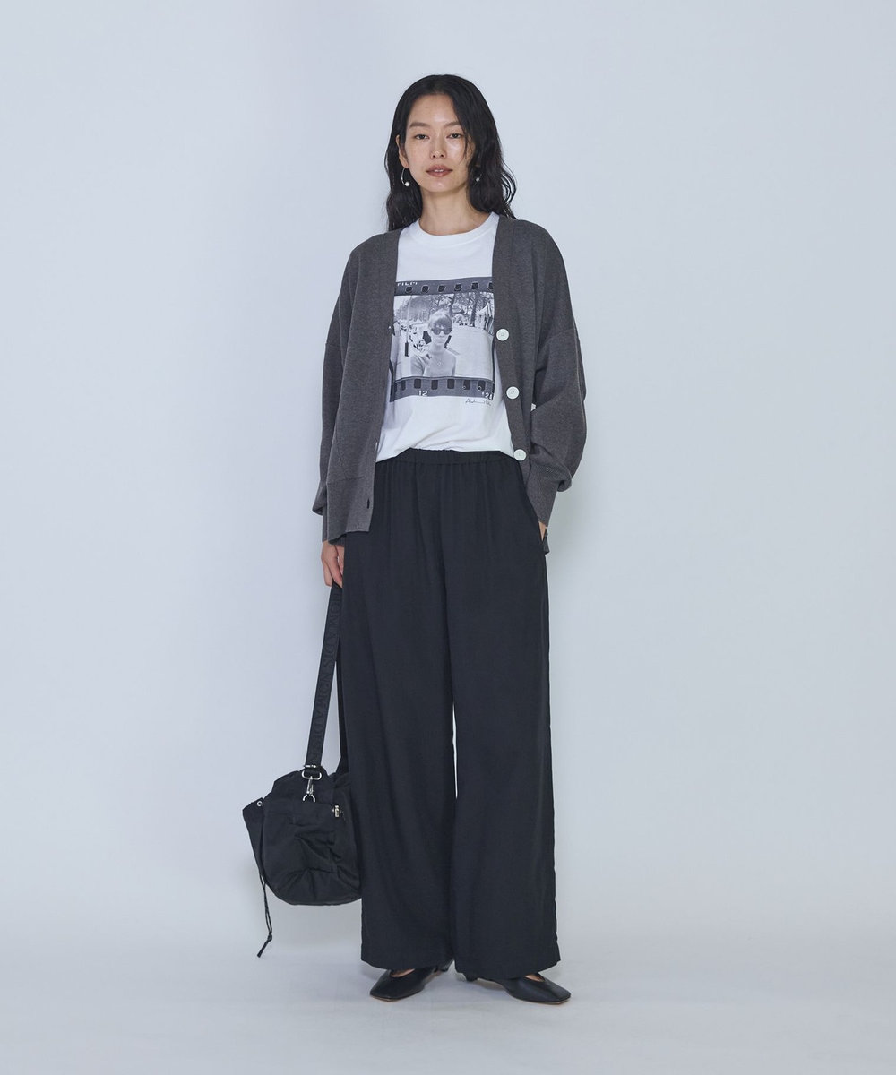 1er Arrondissement バックロゴカーディガン グレー