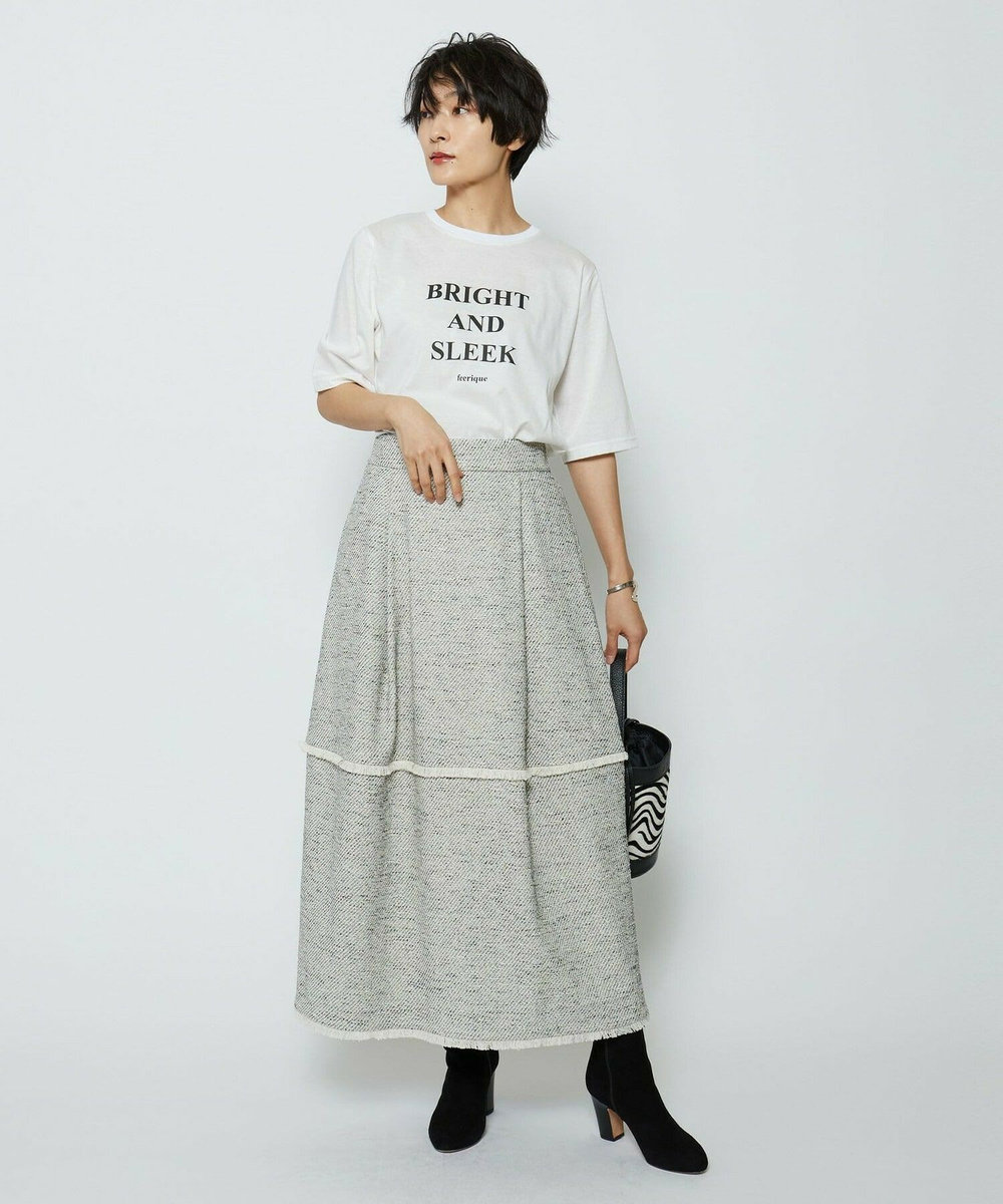 feerique コットン天竺Tシャツ オフホワイト