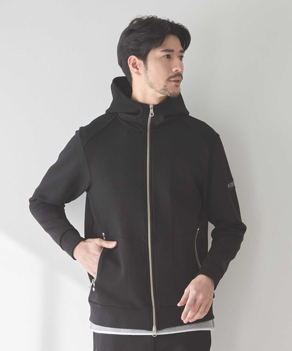 UNION STATION <プロスペリティ×UNION STATION>ストレッチポンチジップアップパーカ ブラック