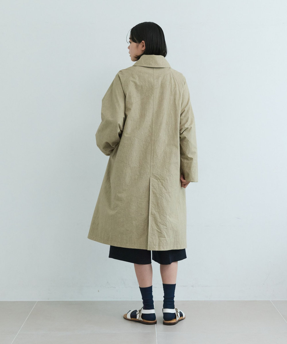 LOISIR グランジコットンポプリンステンカラーコート［ライナー着脱可］ ベージュ