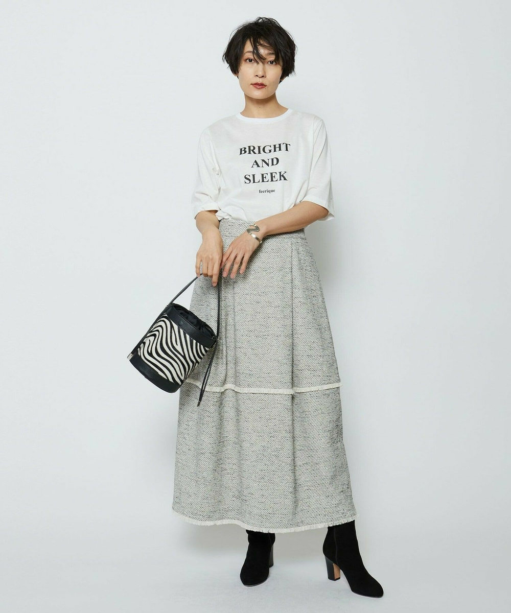 feerique コットン天竺Tシャツ オフホワイト