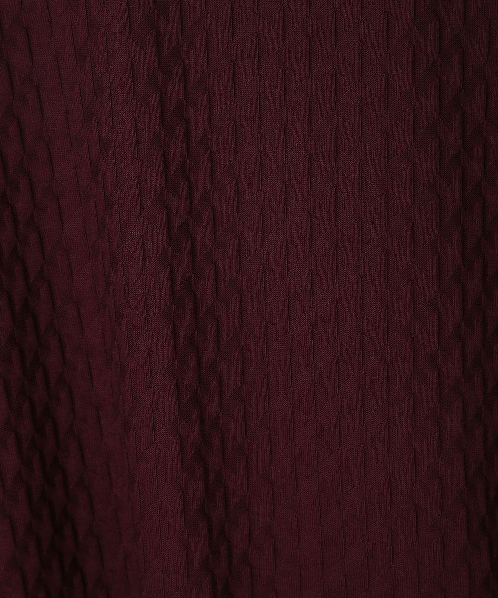 MEN'S BIGI 変形千鳥柄リンクスロングスリーブカットソー ボルドー