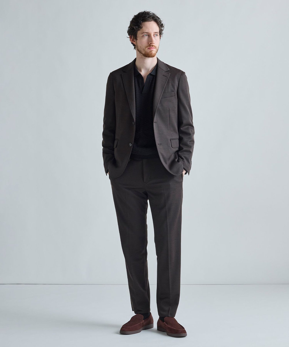 MEN'S BIGI 《別注》COLE HAAN ウールブレンドシャイニーポンチセットアップパンツ ブラウン
