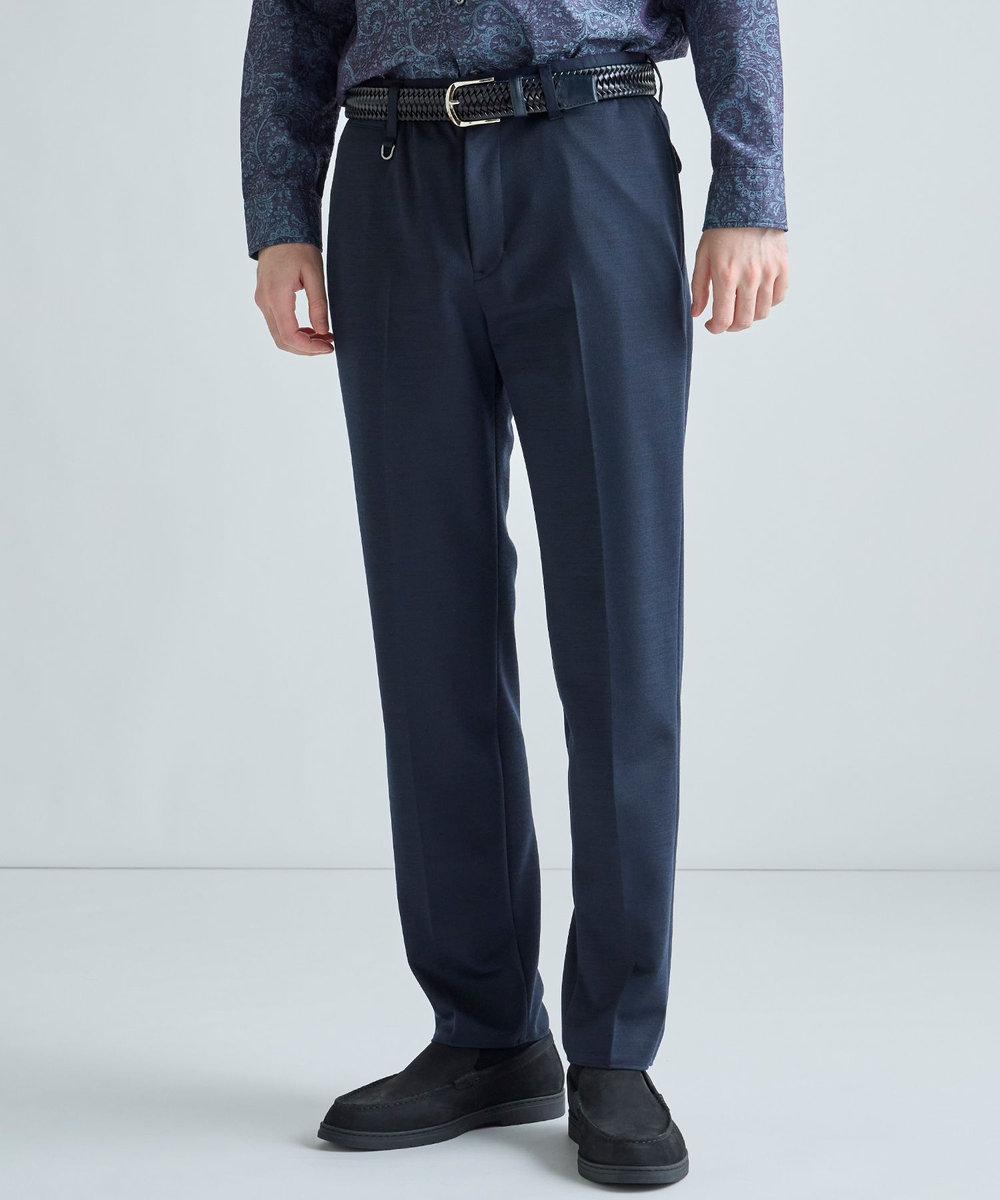 MEN'S BIGI 《別注》COLE HAAN ウールブレンドシャイニーポンチセットアップパンツ ブラウン