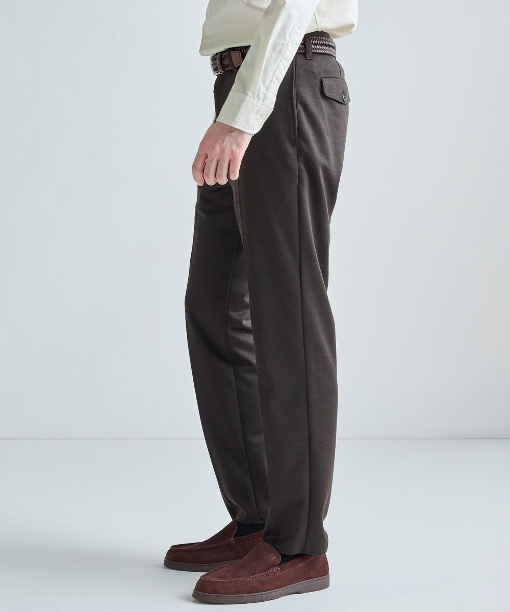 MEN'S BIGI 《別注》COLE HAAN ウールブレンドシャイニーポンチセットアップパンツ ブラウン