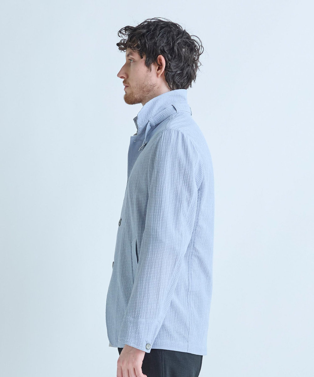 MEN'S BIGI シアリーブリーゼ ライトブルゾン＜ストレッチ＞＜通気性＞ サックスブルー