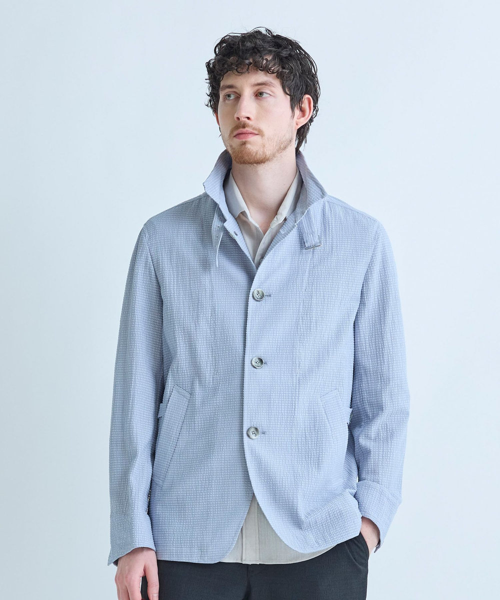 MEN'S BIGI シアリーブリーゼ ライトブルゾン＜ストレッチ＞＜通気性＞ サックスブルー