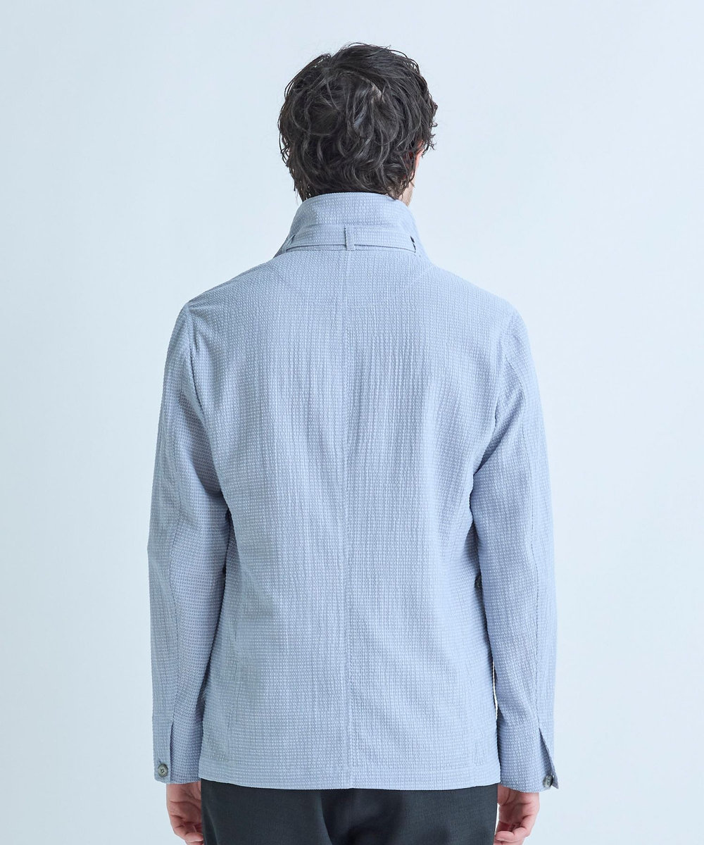 MEN'S BIGI シアリーブリーゼ ライトブルゾン＜ストレッチ＞＜通気性＞ サックスブルー