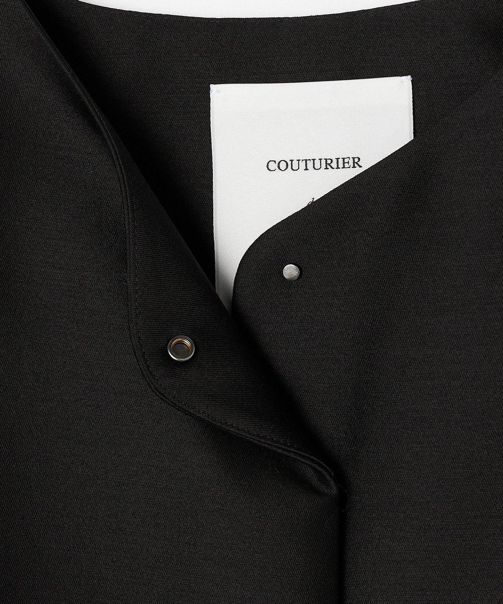 L'EQUIPE COUTURIER シルクウールツイルジャケット ブラック