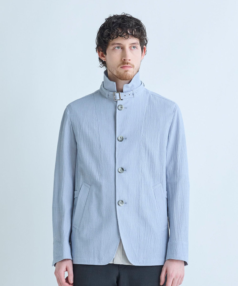MEN'S BIGI シアリーブリーゼ ライトブルゾン＜ストレッチ＞＜通気性＞ サックスブルー