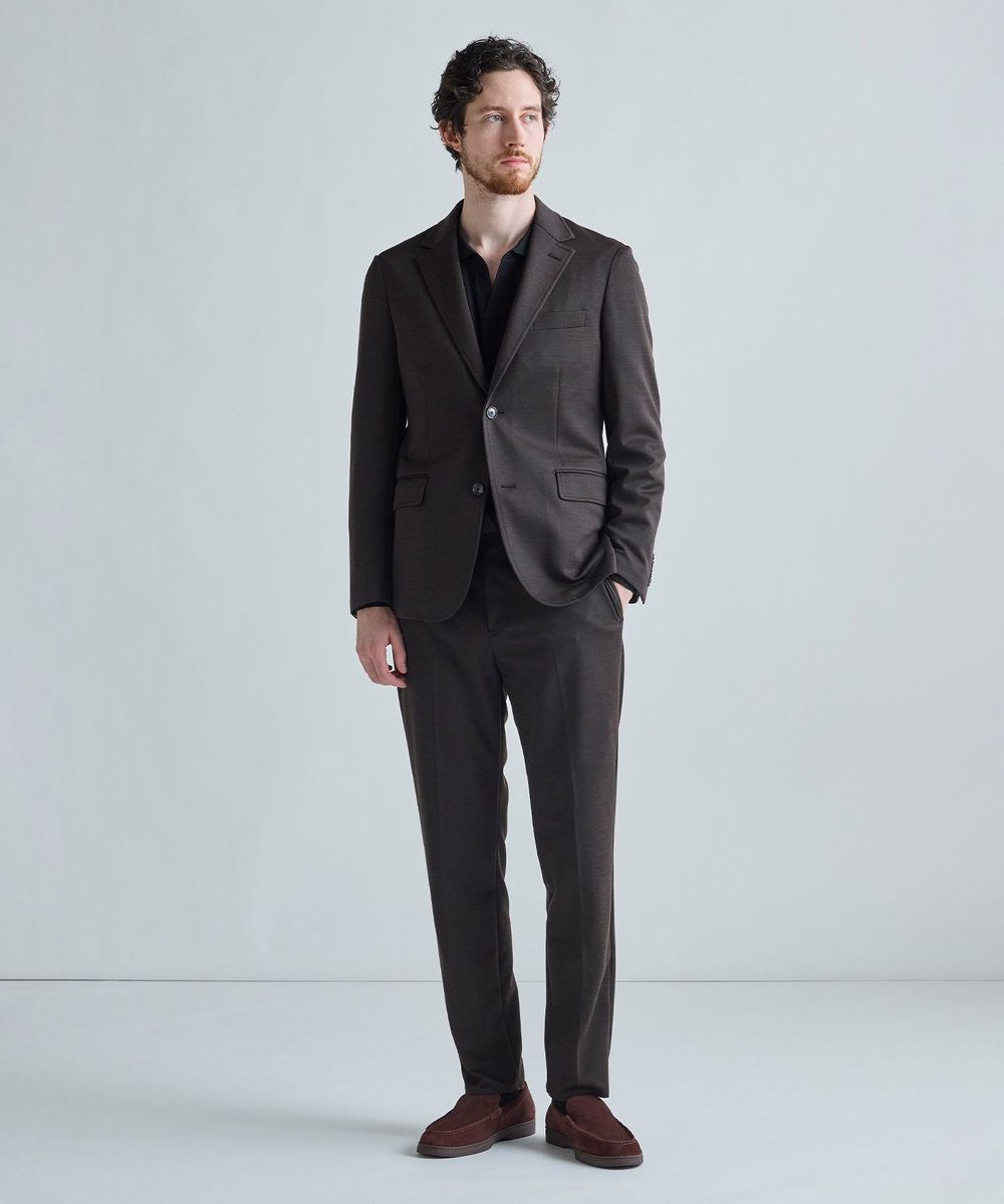 MEN'S BIGI 《別注》COLE HAAN ウールブレンドシャイニーポンチセットアップパンツ ブラウン