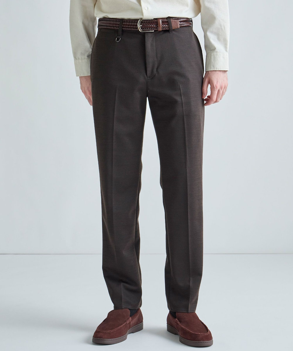 MEN'S BIGI 《別注》COLE HAAN ウールブレンドシャイニーポンチセットアップパンツ ブラウン