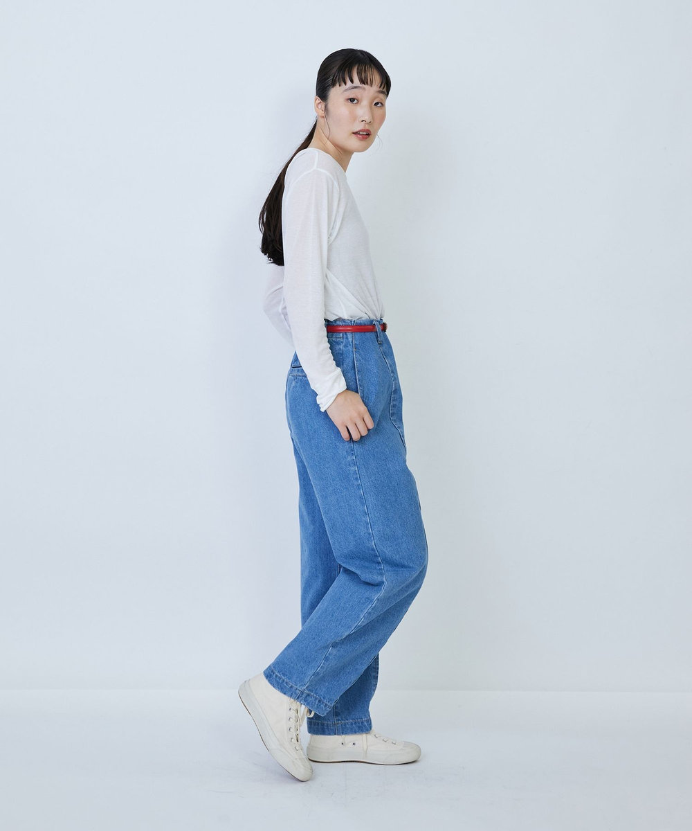 LOISIR デニムバルーンパンツ ライトブルー
