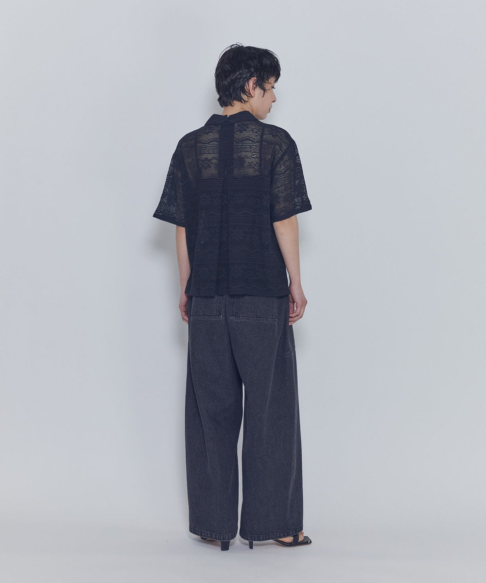 1er Arrondissement 【WEB限定】＜normment（ノーメント）＞コットンレースボタンシャツ ブラック