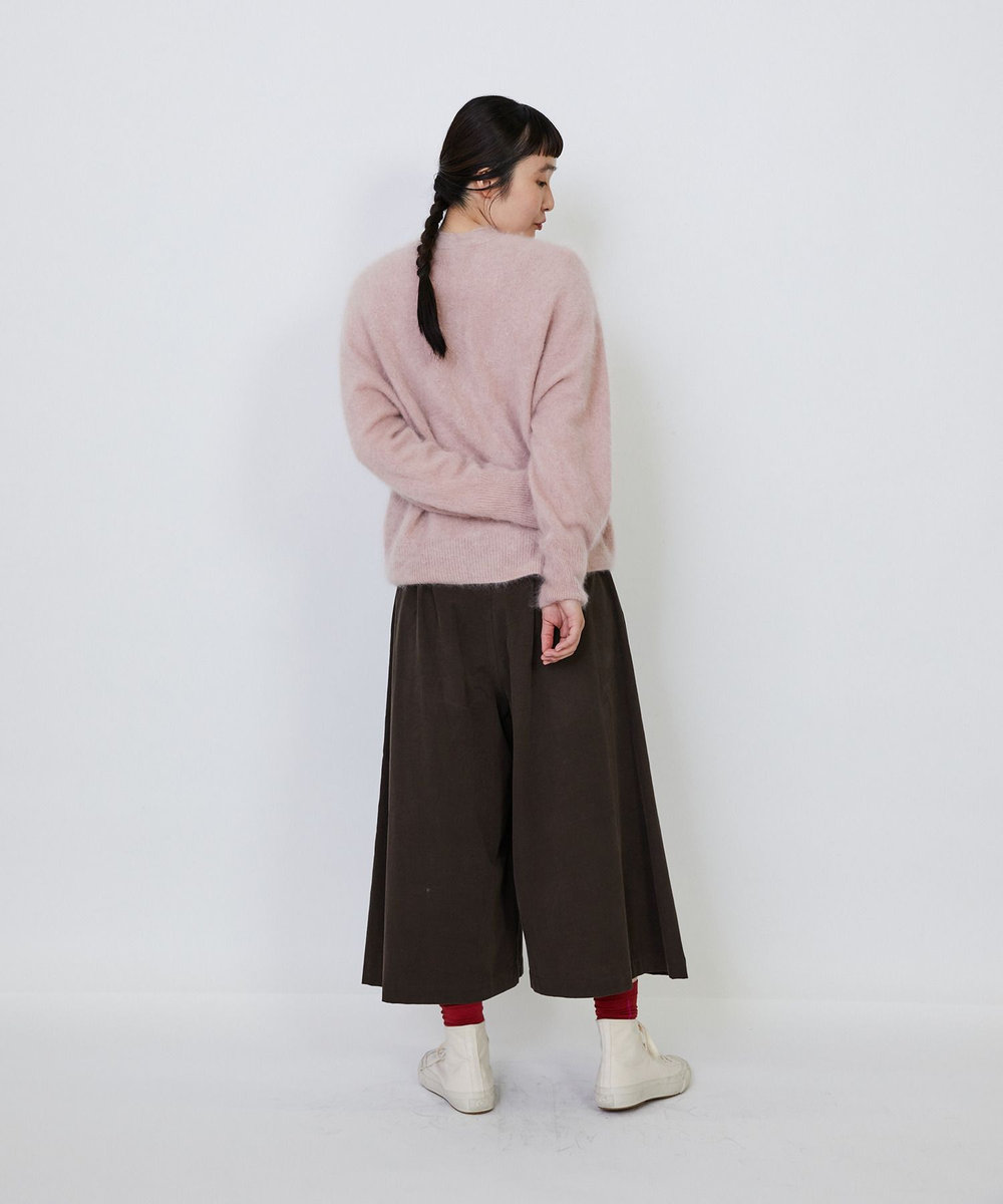 LOISIR カシミヤファー加工カーディガン ピンク