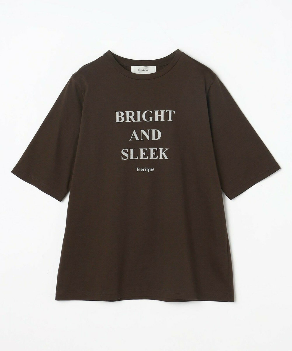 feerique コットン天竺Tシャツ ブラウン