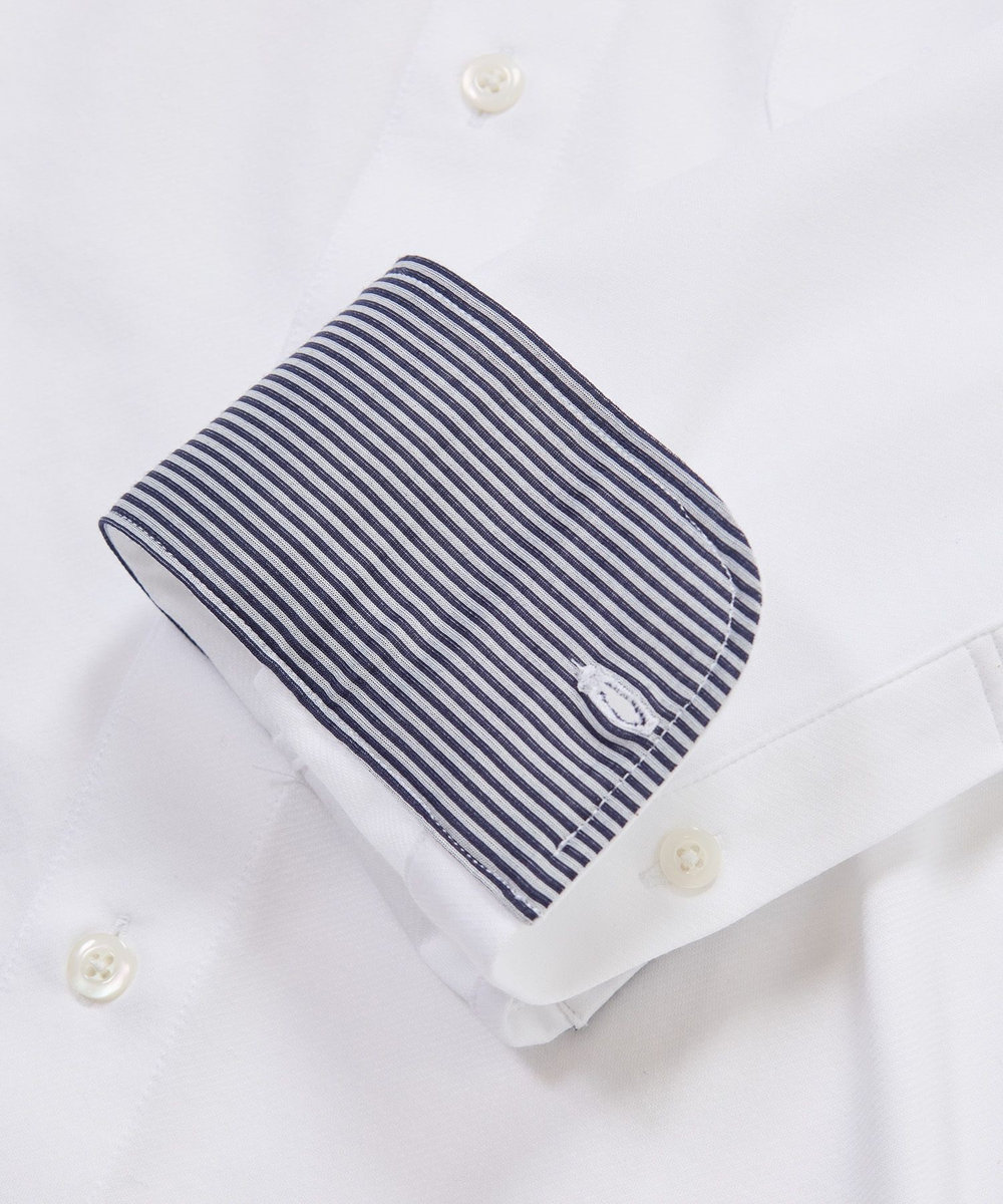 MEN'S BIGI J-CAMICIE ハイゲージジャージドレスシャツ（Albini×RENU）＜ストレッチ＞ ネイビー