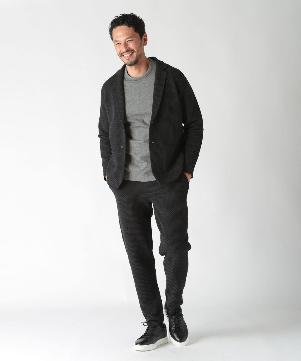MEN'S BIGI 【ACTIVE TAILOR】モール混ニットジャケット ブラック