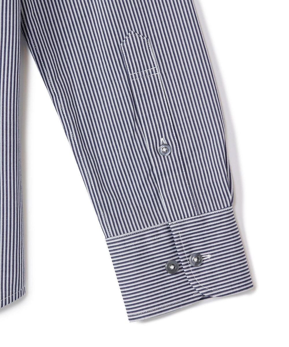 MEN'S BIGI J-CAMICIE ハイゲージジャージドレスシャツ（Albini×RENU）＜ストレッチ＞ ネイビー