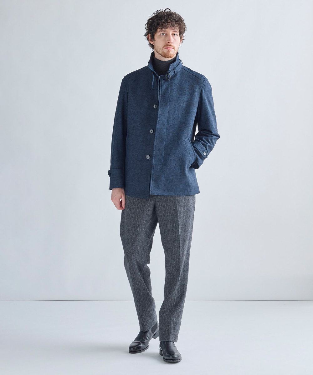 MEN'S BIGI ウール混ツイルジャージスラックス グレー系その他
