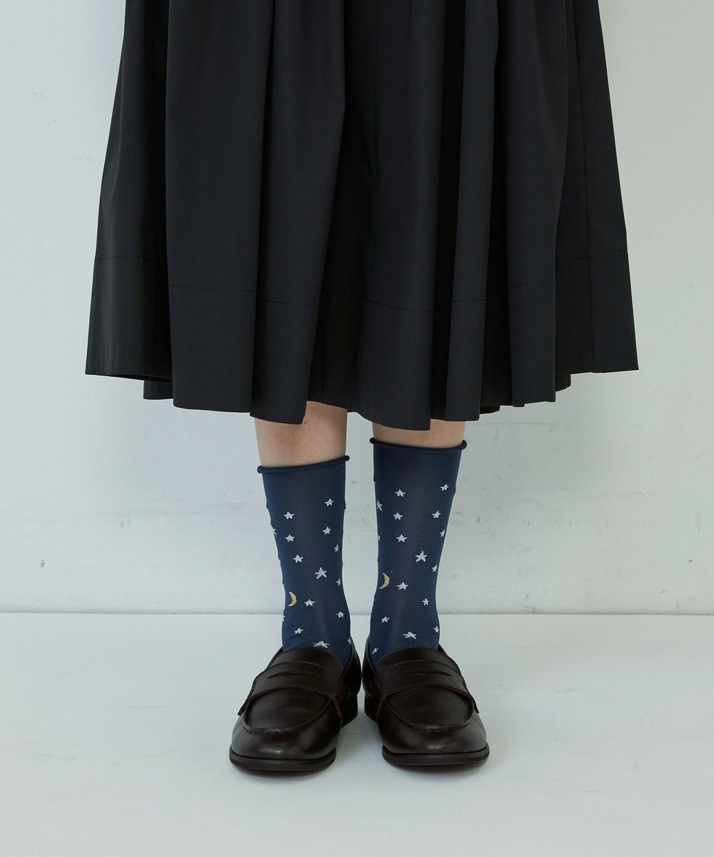 ADIEU TRISTESSE 星空ソックス ネイビー