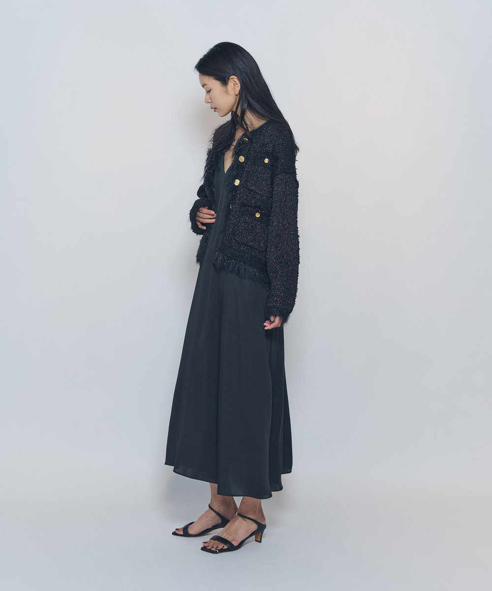 1er Arrondissement 【WEB限定カラーあり】"La Seine"ツイードニットジャケット ブラウン