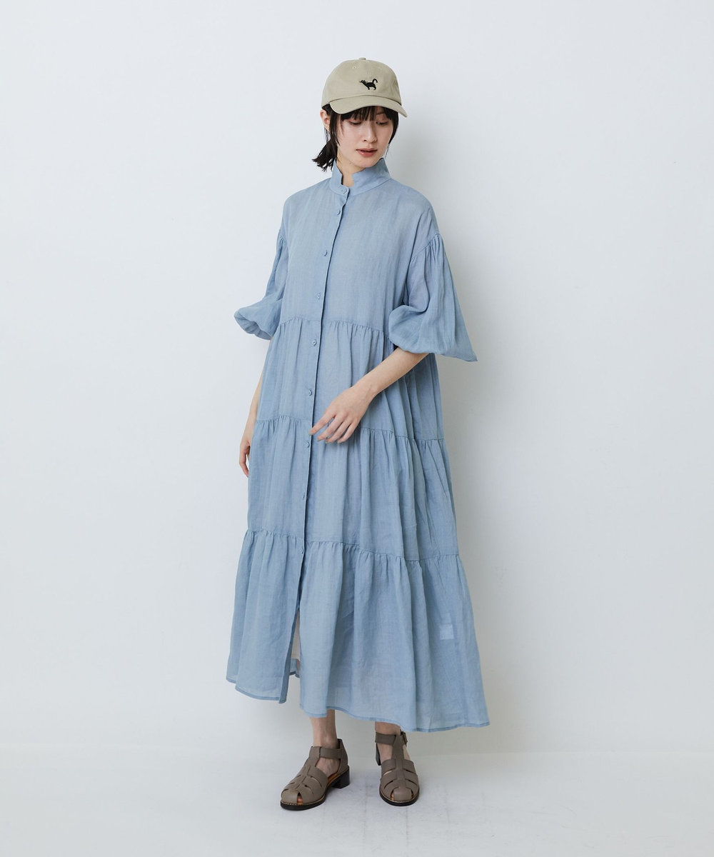 LOISIR ラミーティアードワンピース ブルー