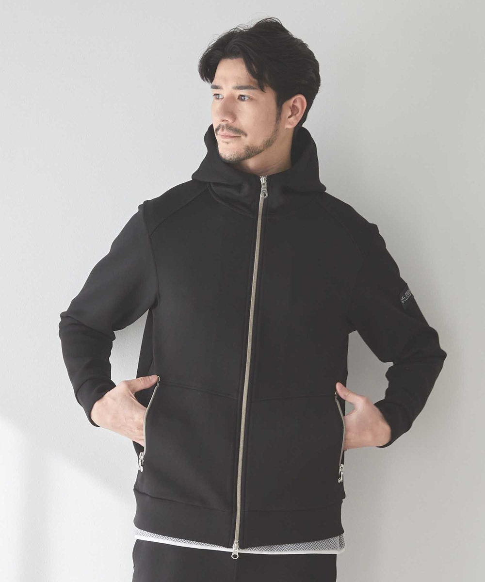 UNION STATION <プロスペリティ×UNION STATION>ストレッチポンチジップアップパーカ ブラック