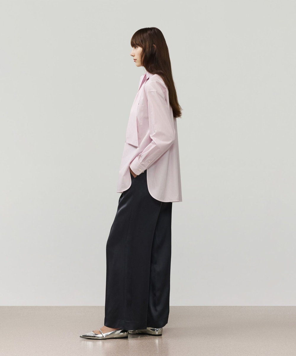 DÉPAREILLÉ PINSTRIPE BOW SHIRT / ピンストライプボウシャツ ピンク