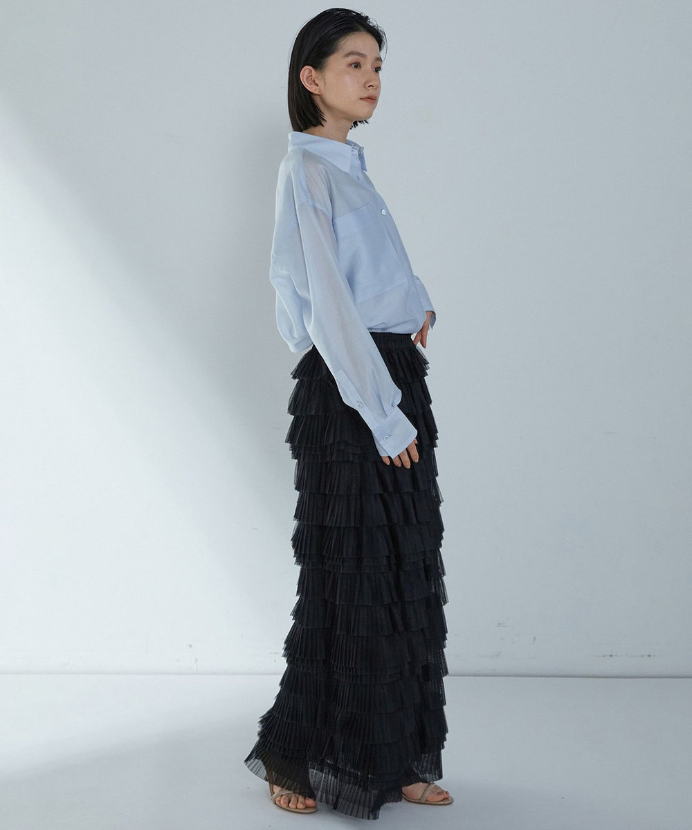 1er Arrondissement チュールティアードスカート ブラック