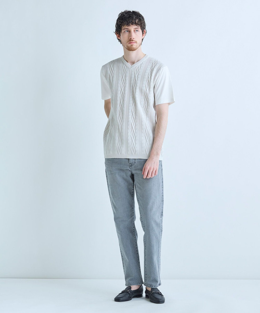 MEN'S BIGI 【RED CARD/レッドカード】別注 Bass クリーンライトデニム グレー