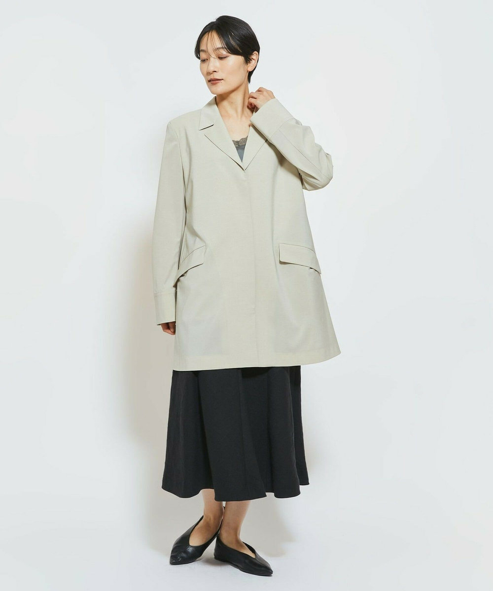 MOGA Collection MOGA Collection Cu/Pメランジロングジャケット ベージュ