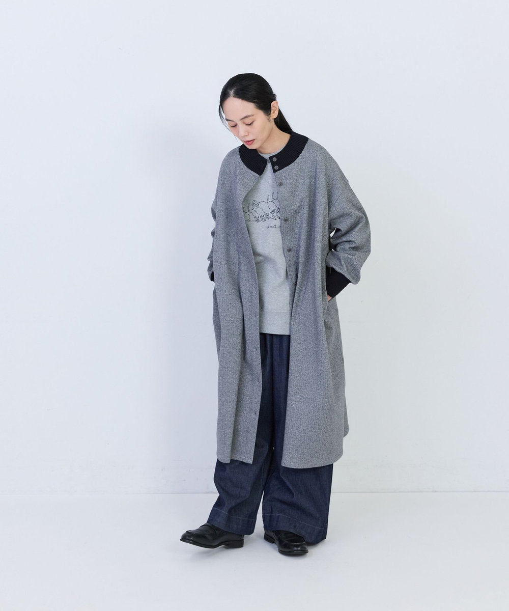 congés payés ADIEU TRISTESSE コットンポンチリブワンピース グレー系その他