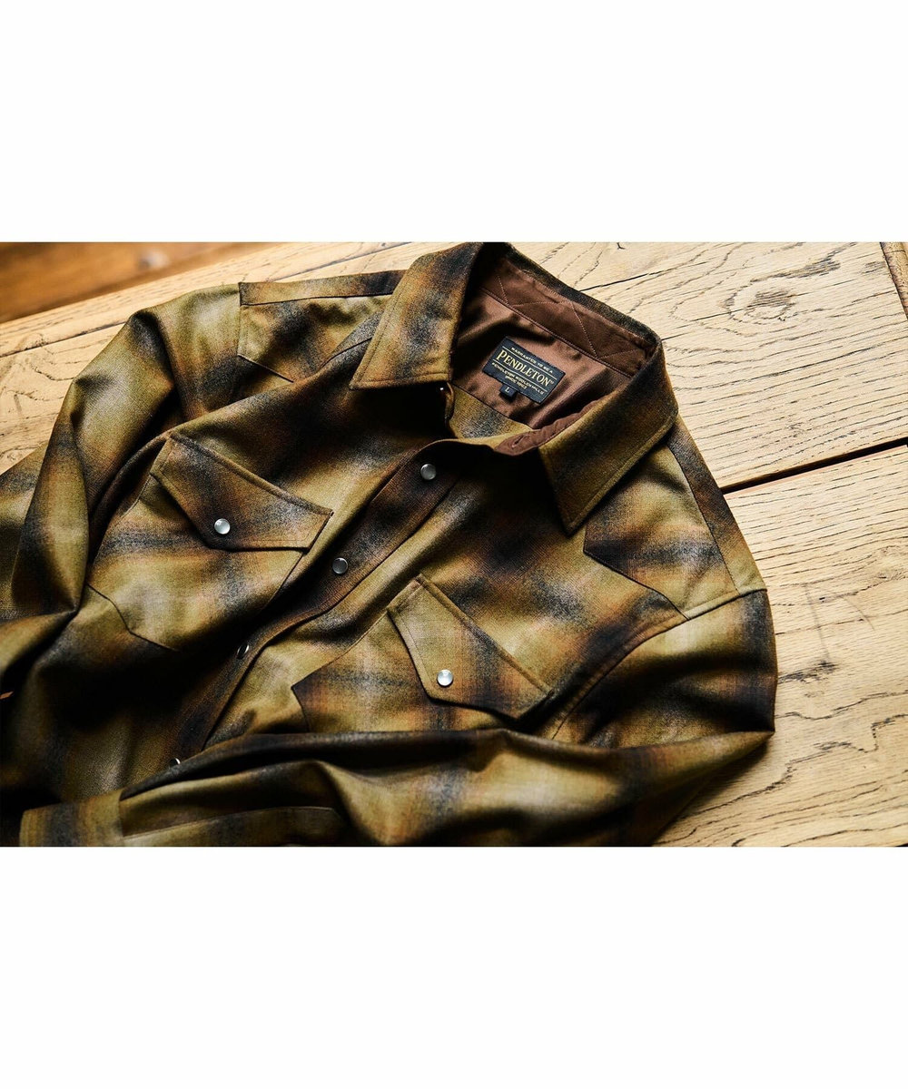 MEN'S BIGI 【PENDLETON/ペンドルトン】別注オンブレチェックシャツ カーキ
