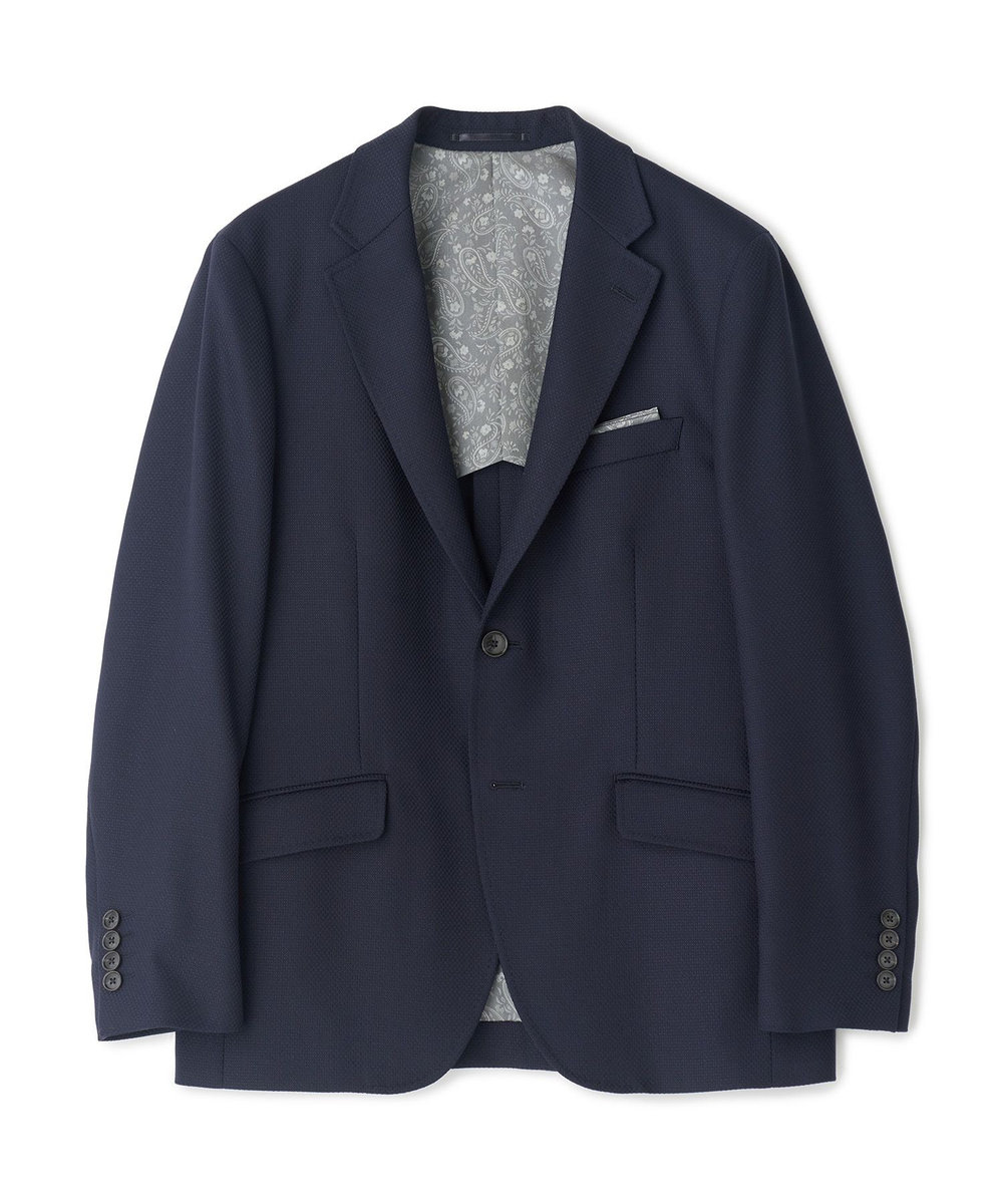 MEN'S BIGI ミックスヤーン/ホップサックテーラードジャケット ダークネイビー