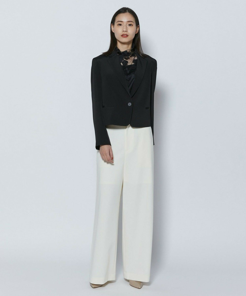 L'EQUIPE COUTURIER 60/2Vダブルクロスパンツ ホワイト