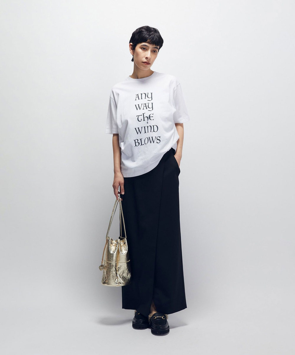 1er Arrondissement TWトロピカルラップスカート ブラック