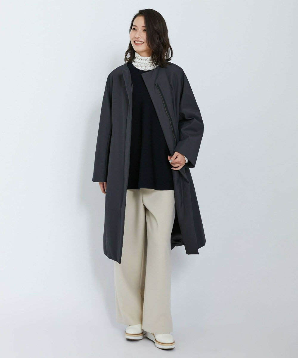 L'EQUIPE ダブルクロスパンツ グレイッシュベージュ