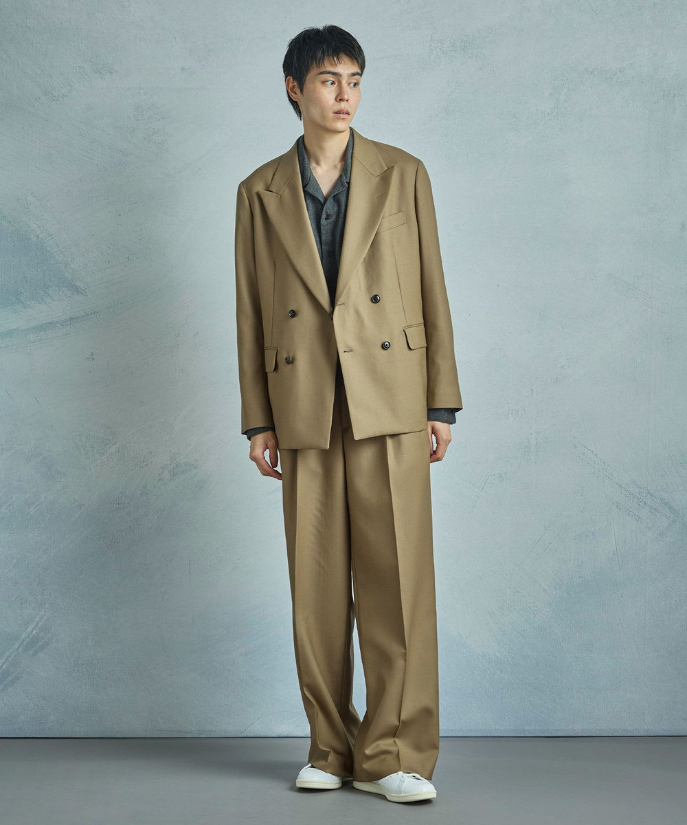 MEN'S BIGI 【50th Anniv . 菊池武夫】TECHWOOL TWILL TAILORED JACKET ベージュ