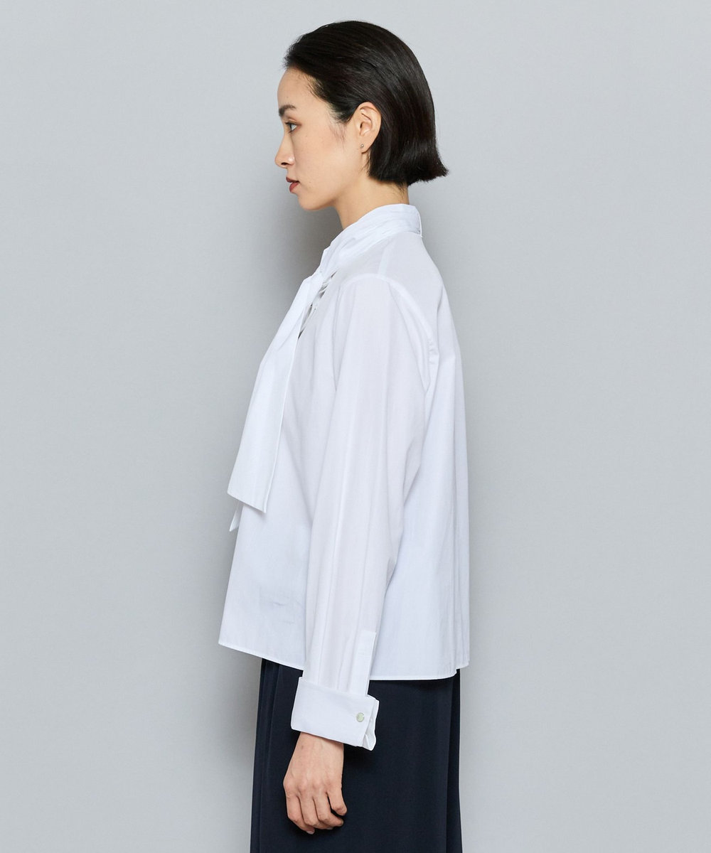 L'EQUIPE COUTURIER ハイカウントコットンシャツ ホワイト