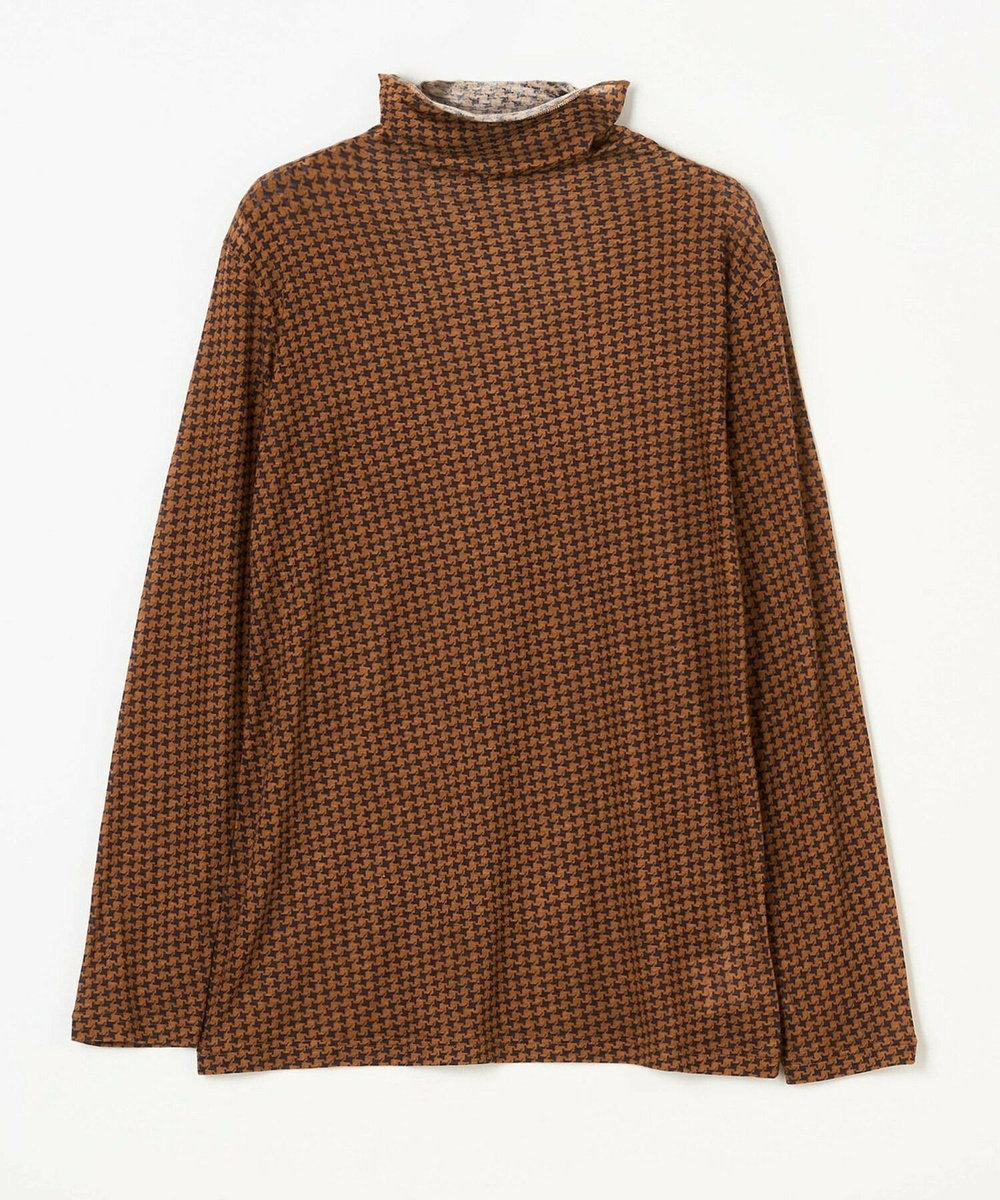 L'EQUIPE テンセルカシミヤJerseyハイネック ブラウン