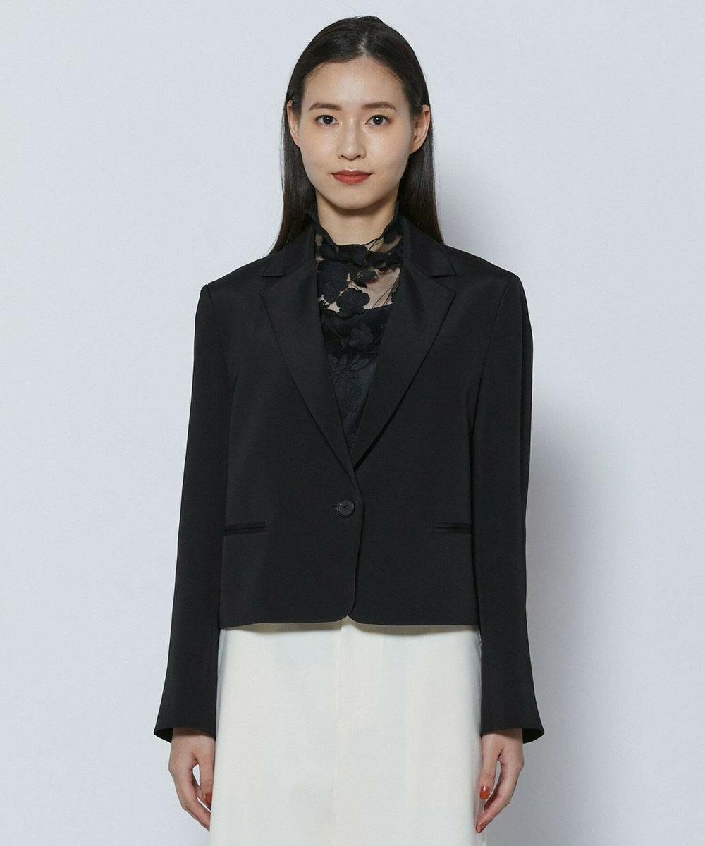 L'EQUIPE COUTURIER シルク二重織ジャケット ブラック