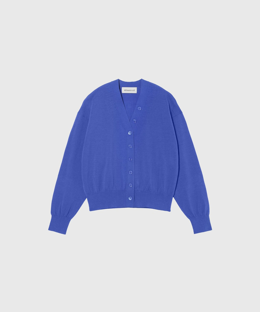 DÉPAREILLÉ ICE COTTON CARDIGAN / アイスコットンカーディガン ブルー