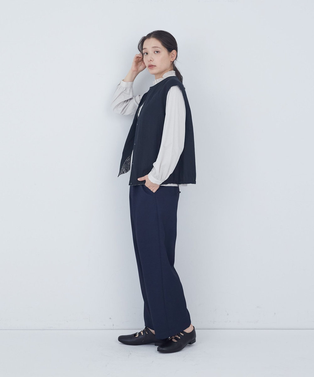 ADIEU TRISTESSE 【2way】リバティプリント×ダブルガーゼリバーシブルベスト ブルー系その他